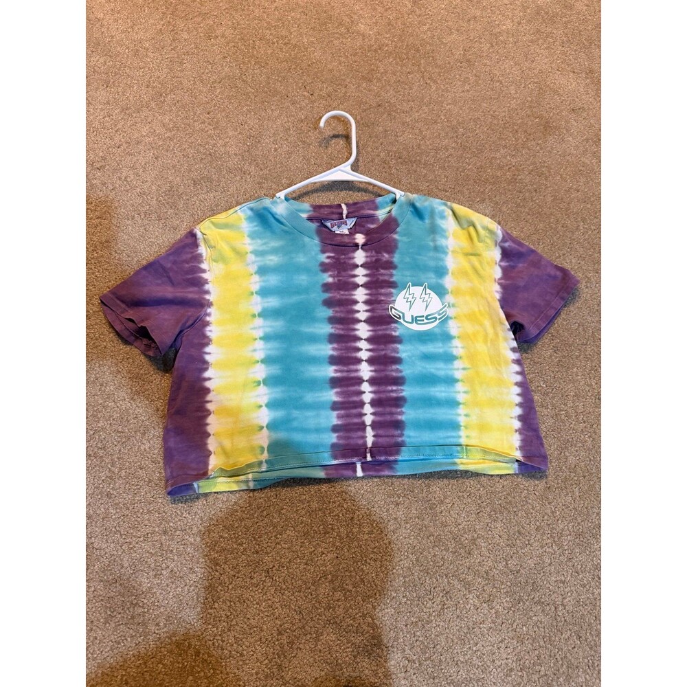 Womens Guess X J Balvin Tie Dye Cropped T-Shirt Small Never Worn